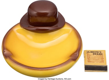 89102: The Brown Derby Ceramic Ashtray and Matchbook (c