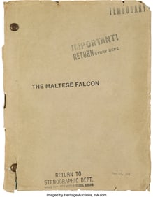 89109: The Maltese Falcon (Warner Bros., 1941), Typed-C