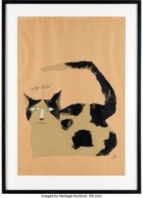 89257: Saul Steinberg, Signed Paris Review Color Lithog