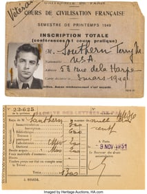 89238: Collection of Terry Southern's Personal French T