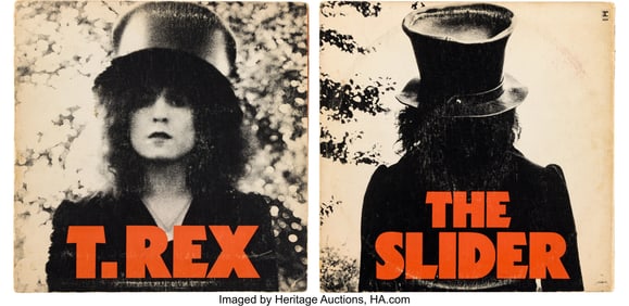 89285: T. Rex, The Slider (1972), Album Cover Signed an