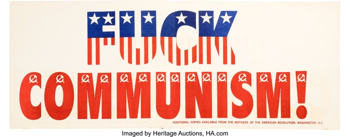 89245: Terry Southern, Group of (3) "F*ck Communism!" (