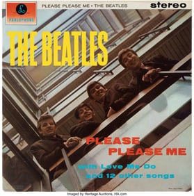 89332: The Beatles, Please Please Me Stereo Vinyl LP Wi