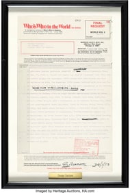 89342: George Harrison, Signed and Annotated Who's Who