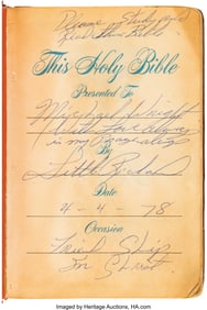 89352: Little Richard Hand Signed Black Heritage King J