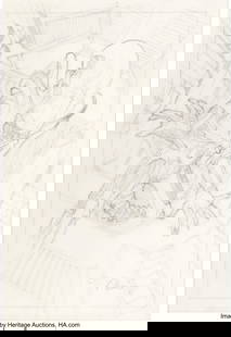Alien (TCF, 1979; Created 1994), Fifteenth Anniv: Alien (TCF, 1979; Created 1994), Fifteenth Anniversary Poster Preliminary Pencil Artwork by John Alvin. Killian Enterprises, owned by Jeff Killian, was