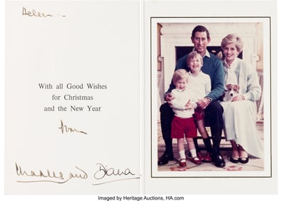 89549: Princess Diana and Prince Charles Signed Royal F