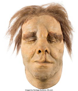 Johnny Handsome (Tri-Star, 1989), Mickey Rourke: Johnny Handsome &lpar;Tri-Star&comma; 1989&rpar;&comma; Mickey Rourke "John &OpenCurlyQuote;Johnny Handsome' Sedley" Face Casting Display&sol;Makeup Study Head&period; Original polyurethane foam face
