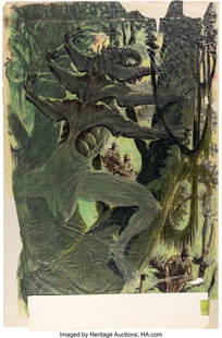 Predator (TCF, 1987), Oversized Early Concept Ar: Predator &lpar;TCF&comma; 1987&rpar;&comma; Oversized Early Concept Art for Predator&period; Original oversized concept artwork for Predator&comma; accomplished in pencil and artist's markers on 23&pe
