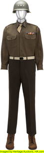 Patton (20th Century Fox, 1970), George C. Scott: Patton (20th Century Fox, 1970), George C. Scott "General George Patton" Screen Used Military Uniform with Helmet. Vintage original (4) piece ensemble inc