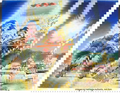 1941 (Universal, 1979), Original Production Art: 1941 (Universal, 1979), Original Production Art of Eddie Deezen "Herbie Kazlminsky" and Murray Hamilton "Claude Crumn" by Peter Green. 1941, released in 1979,