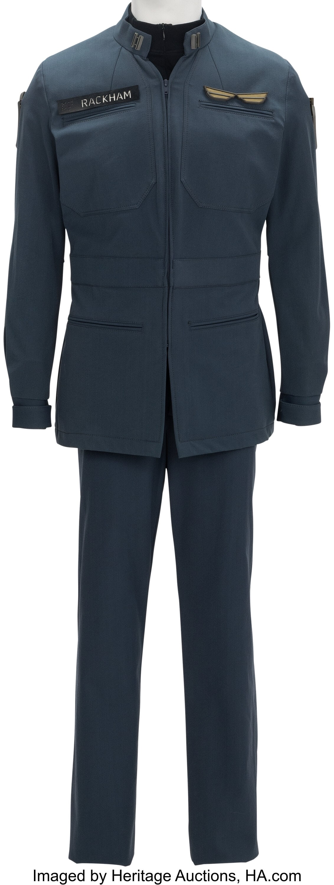 Ender's Game (Lionsgate, 2013), Ben Kingsley "Ma: Ender's Game (Lionsgate, 2013), Ben Kingsley "Mazer Rackham" International Fleet Uniform. Original (3) piece military uniform consisting of (1) navy-bl