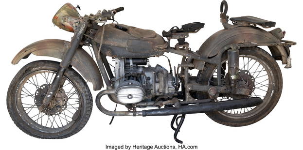 Saving Private Ryan (Paramount, 1998), Tom Hanks: Saving Private Ryan &lpar;Paramount&comma; 1998&rpar;&comma; Tom Hanks "Captain Miller" Screen Used Death Scene Motorcycle&period; Original Ural motorcycle &lpar;Frame No&period; 187959&rpar; expertly