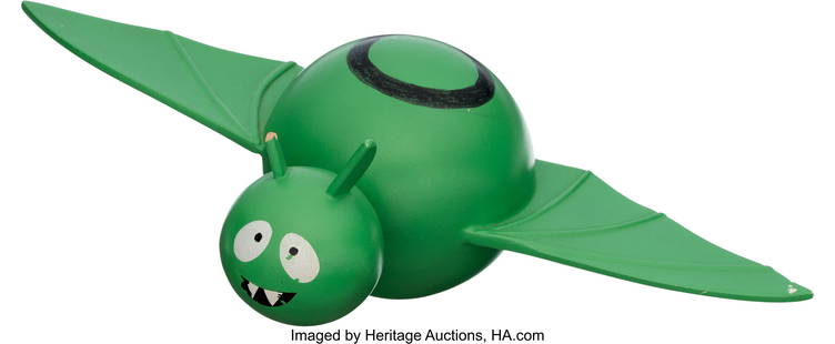 Batman Forever (Warner Bros., 1995), Jim Carrey: Batman Forever (Warner Bros., 1995), Jim Carrey "Riddler" Bomb. Original prop character bomb constructed of solid cast resin components, finished and