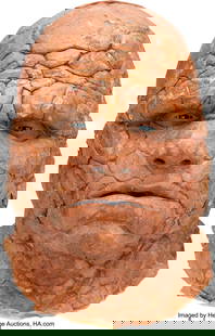 Fantastic 4 (TCF, 2005), Michael Chiklis "Benjam: Fantastic 4 (TCF, 2005), Michael Chiklis "Benjamin Grimm/The Thing" Production Cowl with Screen Used Facial Prosthetics. Original superhero bust consisting of a