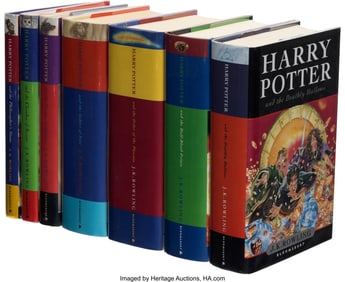 89743&colon; J&period;K&period; Rowling&period; A Complete set of &lpar;7&rpar; Signed Hardc