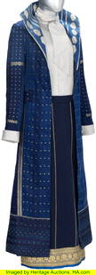 Scooby-Doo (Warner Bros., 2002), Rowan Atkinson: Scooby-Doo (Warner Bros., 2002), Rowan Atkinson "Mondavarious" Regal Costume. Original (3) piece ensemble including (1) blue rayon full-length