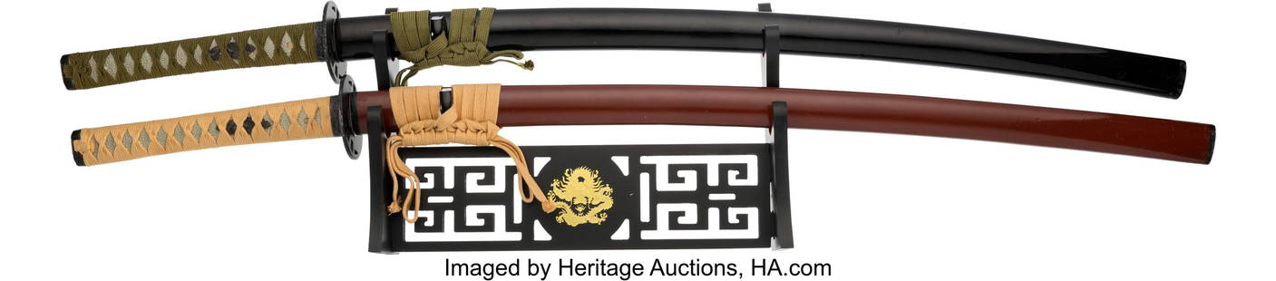 Kill Bill: Vol. 1 (Miramax Films, 2003), Sonny C: Kill Bill: Vol. 1 (Miramax Films, 2003), Sonny Chiba "Hattori Hanzo" Pair of Dressed Prop Swords. Original pair of dressed prop Japanese katana each