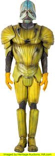 Doctor Who (BBC TV, 2005-), Blue-Faced Alien Cre: Doctor Who &lpar;BBC TV&comma; 2005-&rpar;&comma; Blue-Faced Alien Creature Costume and Mask from the Special Episode "The End of Time Part Two"&period; Original alien costume including head mask for
