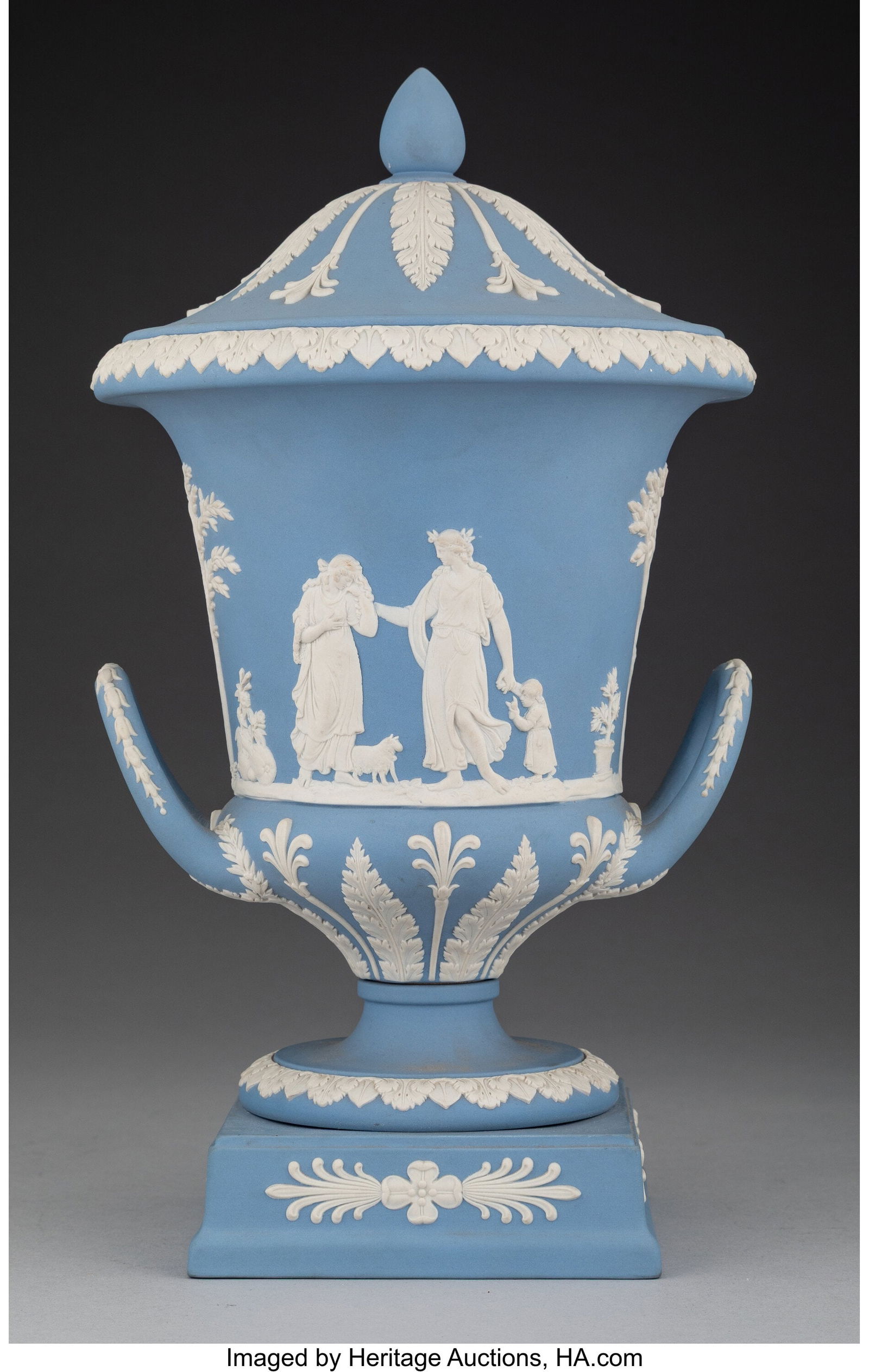 A Wedgwood Jasperware Covered Two-Handled Urn, e (1 of 4)