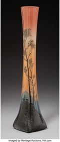 27038: Legras & Cie Landscape with Shepard Vase, circa