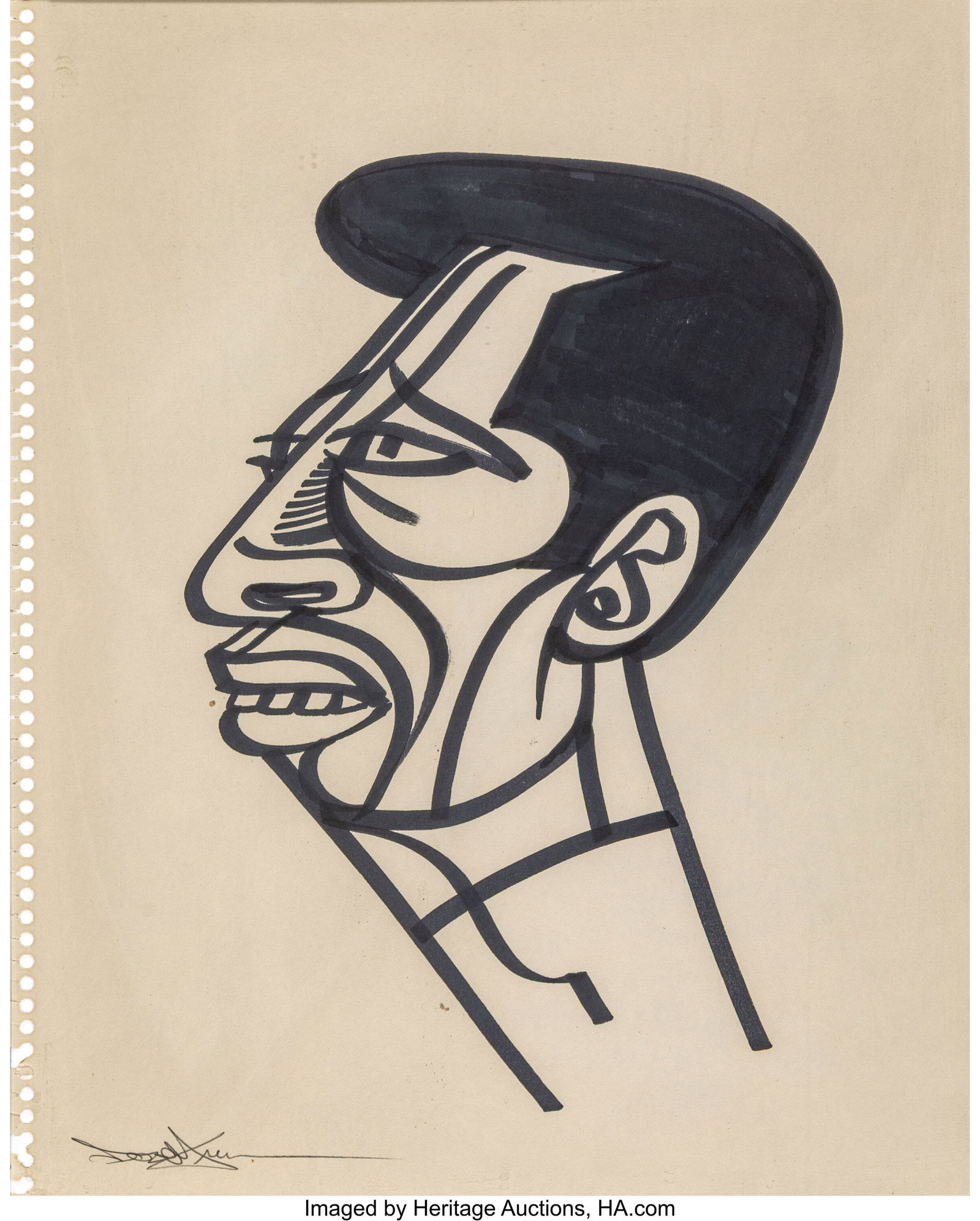 Doze Green (b. 1964) Mug #41, 2014 Ink on wove p: Doze Green (b. 1964) Mug #41, 2014 Ink on wove paper 13 x 10 inches (33.0 x 25.4 cm) (sheet) Signed lower left: Doze Green Signed and