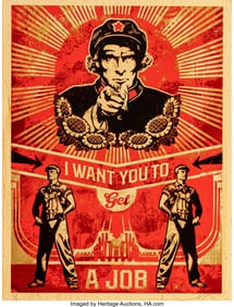 66146&colon; Shepard Fairey &lpar;b&period; 1970&rpar; Get A Job HPM&comma; 2012 Scr