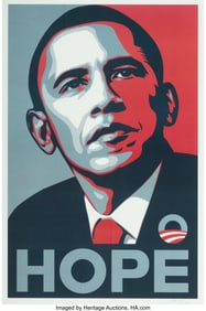 66147&colon; Shepard Fairey &lpar;b&period; 1970&rpar; Hope&comma; 2008 Offset litho