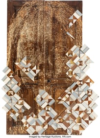 66154&colon; Vhils &lpar;b&period; 1987&rpar; Hoarding &num;3&comma; 2017 Hand carving a