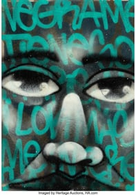 66073&colon; Entes &lpar;b&period; 1982&rpar; S&sol;T &lpar;Untitled 14&rpar; Spray paint an