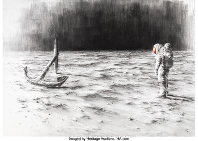 66177&colon; Pejac &lpar;b&period; 1977&rpar; H20&comma; 2019 Screenprint in colors 