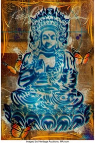 66088&colon; RISK &lpar;b&period; 1967&rpar; Peaceful Warrior&comma; 2022 Acrylic&comma; s