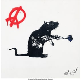 66089&colon; Blek le Rat &lpar;b&period; 1951&rpar; Peace Spray paint and sten