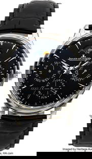 Jaeger-LeCoultre, Master Ultra Thin Perpetual Q1: Jaeger-LeCoultre, Master Ultra Thin Perpetual Q1308470, Box & Papers Case: 39 mm, stainless steel, ultra thin, transparent case back secured by screws, 17