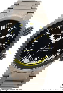 IWC Aquatimer 2000 Reference IW353803 Titanium W: IWC Aquatimer 2000 Reference IW353803 Titanium Wristwatch with Box and Papers Case&colon; 42mm&comma; Titanium Dial&colon; Matte black dial with yellow accents and inner rotating bezel&comma; luminous