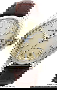 Grand Seiko Stainless Steel Wristwatch with Box: Grand Seiko Stainless Steel Wristwatch with Box and Papers Case: 38.66mm, Stainless steel Dial: Cream dial with polished stick numerals , Dauphine hands 