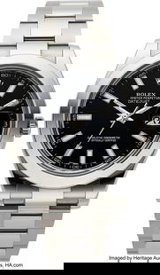 Rolex Datejust Stainless Steel Wristwatch with B: Rolex Datejust Stainless Steel Wristwatch with Box Case: 41mm, Stainless steel Dial: Black with luminous stick markers , Luminous stick hands Movement: Automatic Band&col