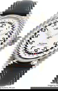 Oris Big Crown Hank Aaron Limited Edition Refere: Oris Big Crown Hank Aaron Limited Edition Reference 01 754 7785 4081 Stainless Steel Wristwatch with Box, Papers and Signed Baseball Case: 40mm, Stainless steel ,
