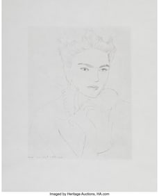 40018: Elizabeth Peyton (b. 1965) Frida, 2007 Etching o