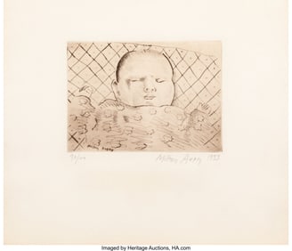 40052: Milton Avery (1885-1965) Sleeping Baby, 1933 Dry