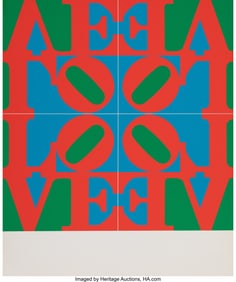 40001: Robert Indiana (1928-2018) SMALL LOVE WALL, 1967