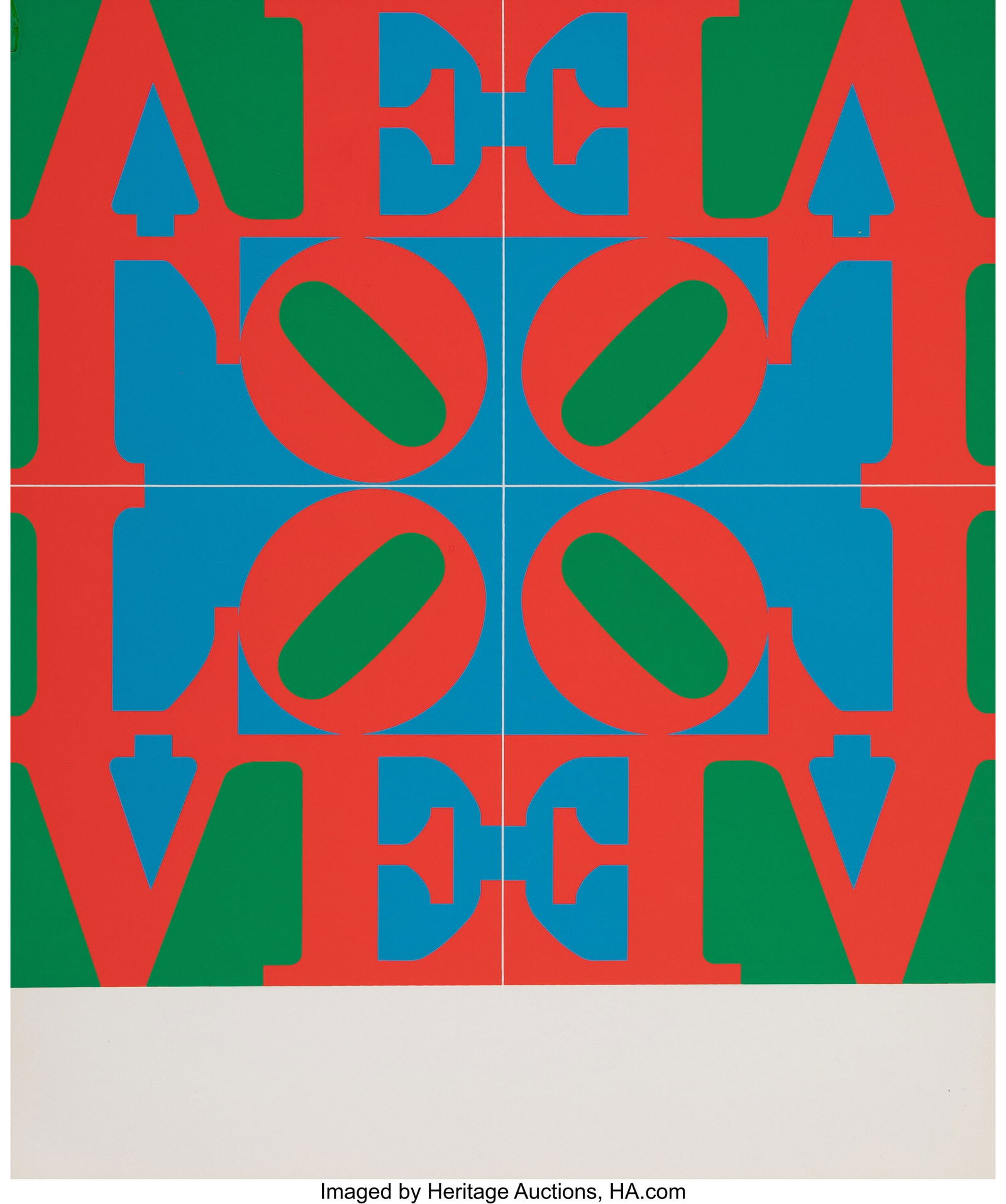 40001: Robert Indiana (1928-2018) SMALL LOVE WALL, 1967