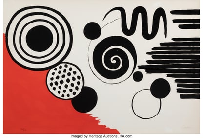 40036: Alexander Calder (1898-1976) Composition with Bl