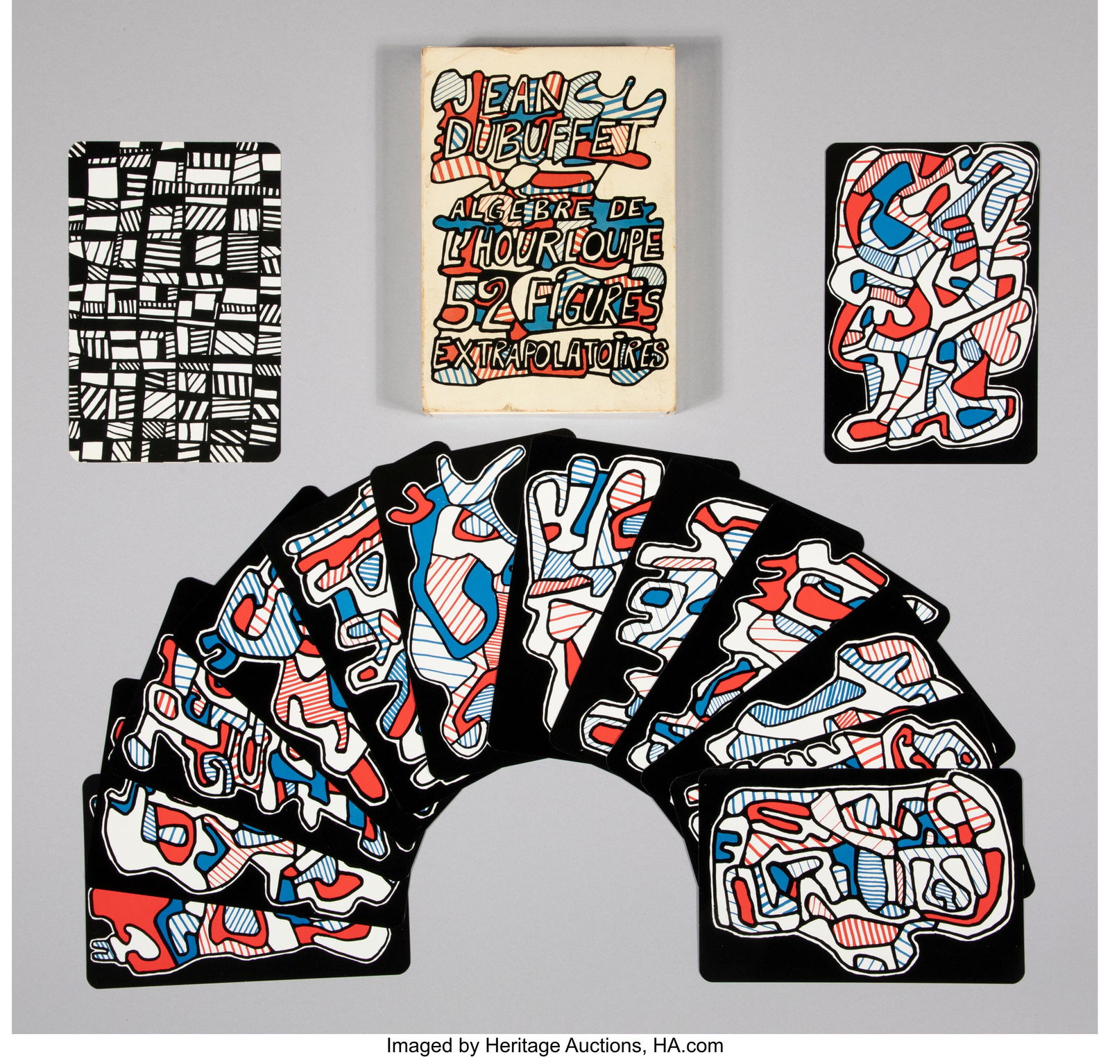 Jean Dubuffet (1901-1985) Algèbre de l'hourloup: Jean Dubuffet (1901-1985) Algèbre de l'hourloupe 52 figures extrapolatoires, 1968 Screenprints in colors on cardstock 7-1/4 x 5 inches (18.4 x 12.7 cm&rpa