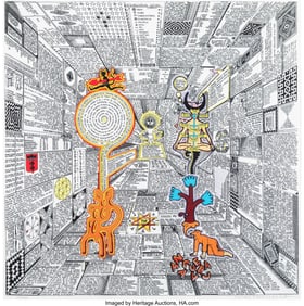 40074: Pedro Friedeberg (b. 1936) The Taro News, 2022 S