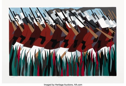 40006: Jacob Lawrence (1917-2000) The March, from The L