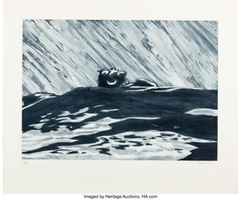 40077: Richard Bosman (b. 1944) Adrift I, 1988 Etching