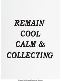 40079: Mads Lynnerup (b. 1976) Remain Cool, Calm & Coll