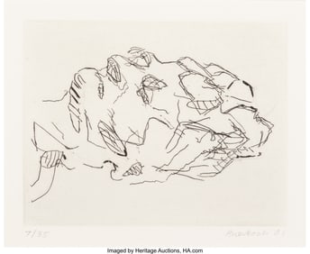 40050: Frank Helmuth Auerbach (b. 1931) Sleep, 2001 Etc
