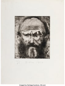 40051: Jim Dine (b. 1935) Self Portrait, 1978 Etching,